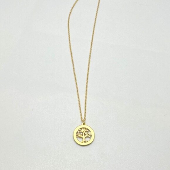 KIS Be Inspired Necklace Gold Tone Blessed Life Love Faith Family Gold Tone Rhin - Picture 3 of 3
